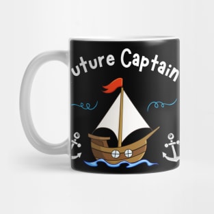 In Future To Be Captain Sailboat Sailing Sea Kids Mug